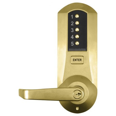 DORMAKABA Cylindrical Combination Lever Lock, Interior Combination Change, DOD, 2-3/4-in Backset, 1/2-in Throw 5031XSWL-04-41